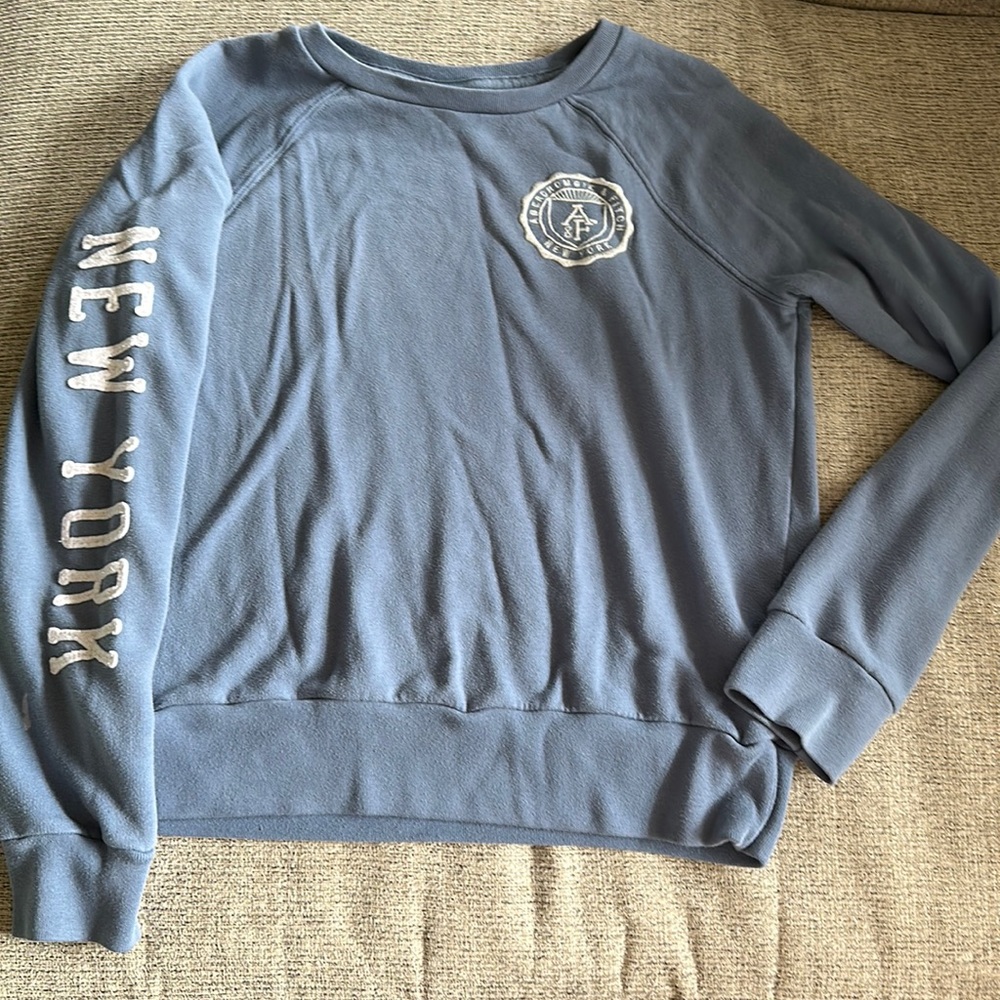 Blue Abercrombie and Fitch Crewneck